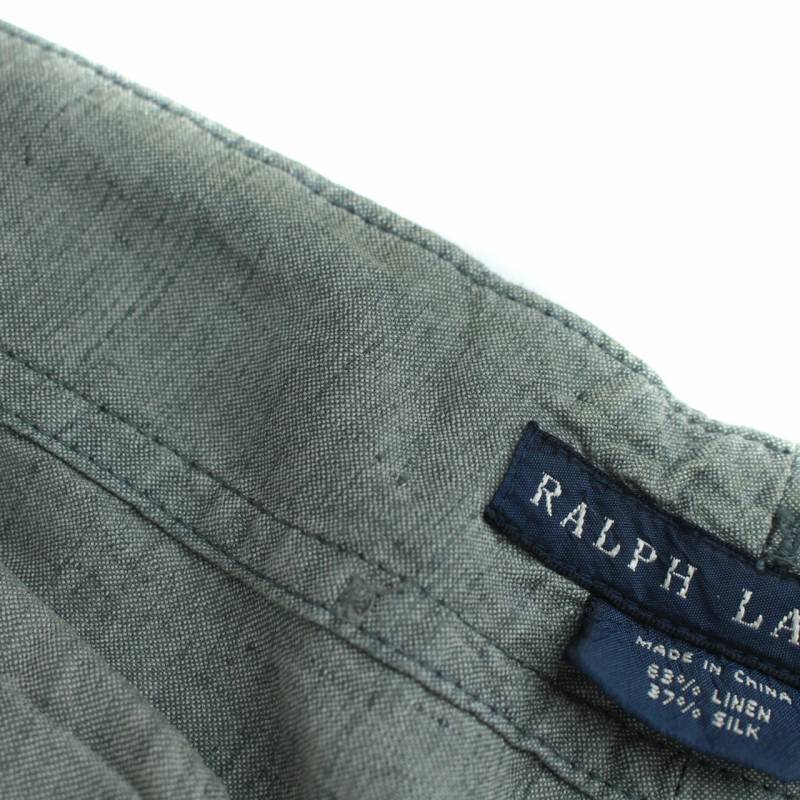 超希少 ラルフローレン ブラックレーベル シルク 絹　カーゴパンツ シルバー 楽天市場】【美品】POLO RALPH LAUREN 【リネン×シルク カーゴ
