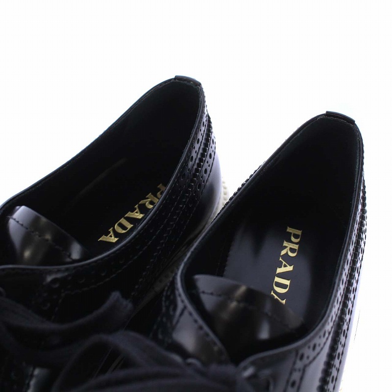 プラダ PRADA プラットフォーム オックスフォードシューズ