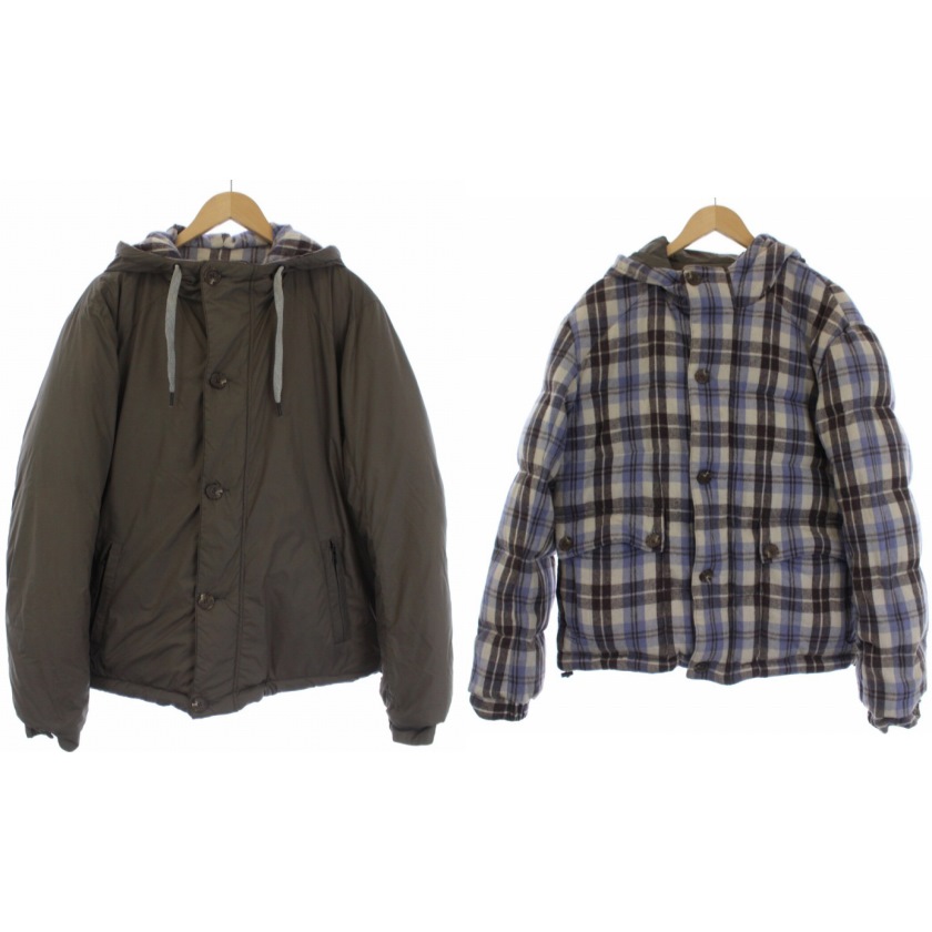 ディーゼル DIESEL リバーシブル ダウンジャケット フード ジップ 