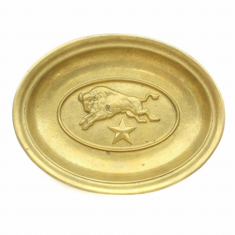 イルビゾンテ IL BISONTE アッシュトレイ 灰皿 小物入れ 真鍮 ロゴ彫刻 