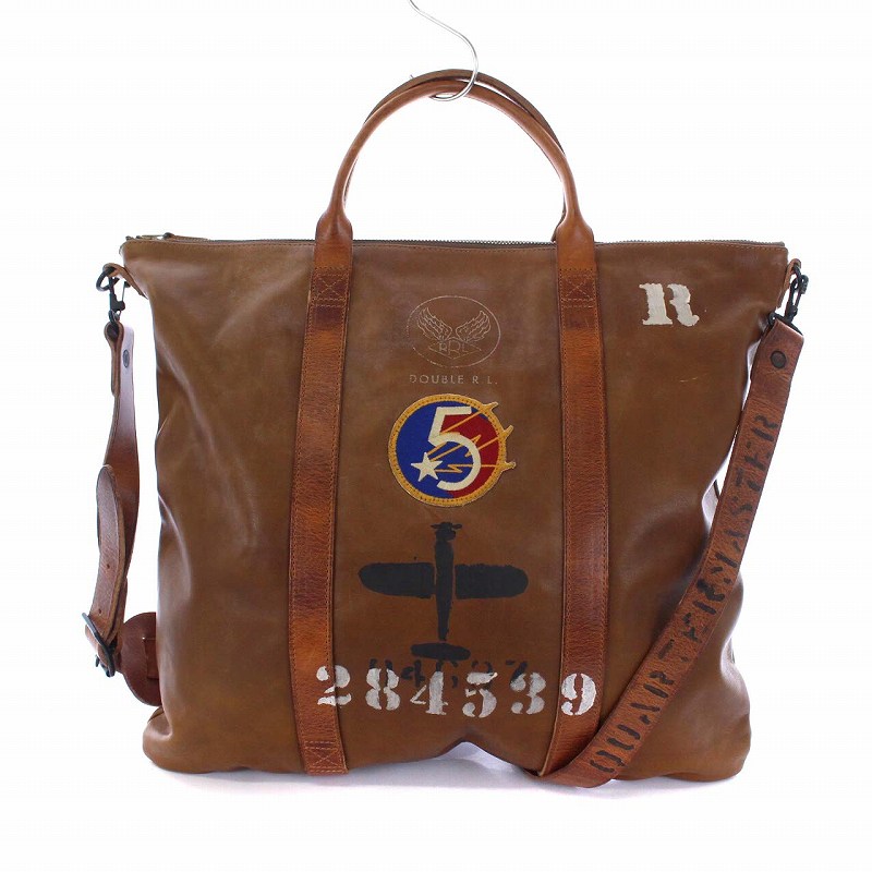 ダブルアールエル RRL ラルフローレン TYPE A-2 オールレザー 2WAY 