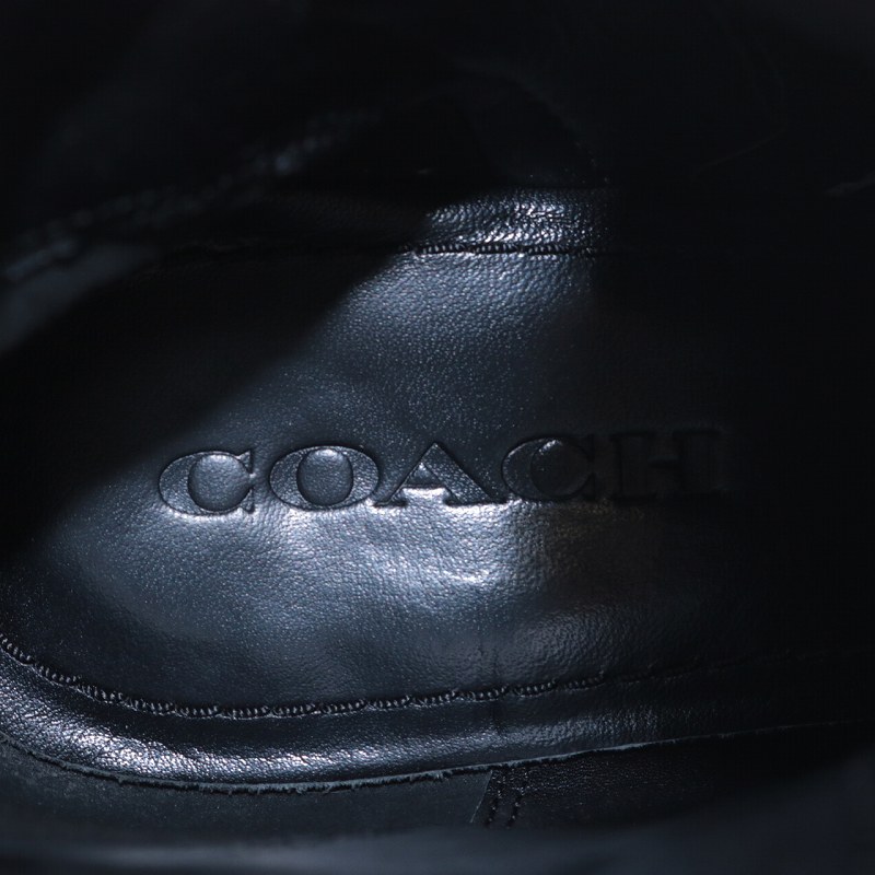 コーチ COACH CHRYSTIE SIGBKL ショートブーツ スエード チャンキー 