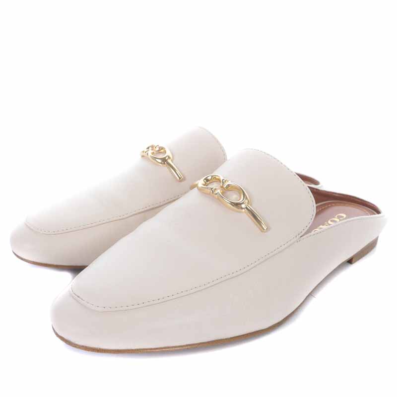 コーチ COACH SIENNA LEATHER SLIDE サンダル ミュール レザー 6.5C 