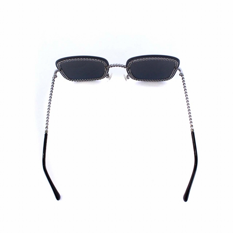 シャネル CHANEL チェーン装飾 スクエア サングラス ココマーク 57□18 