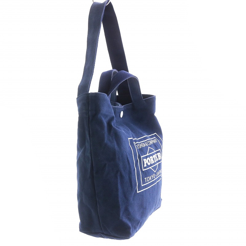PORTER キャンバストートバッグ　ネイビー porter ネイビー キャンバス トートバッグ