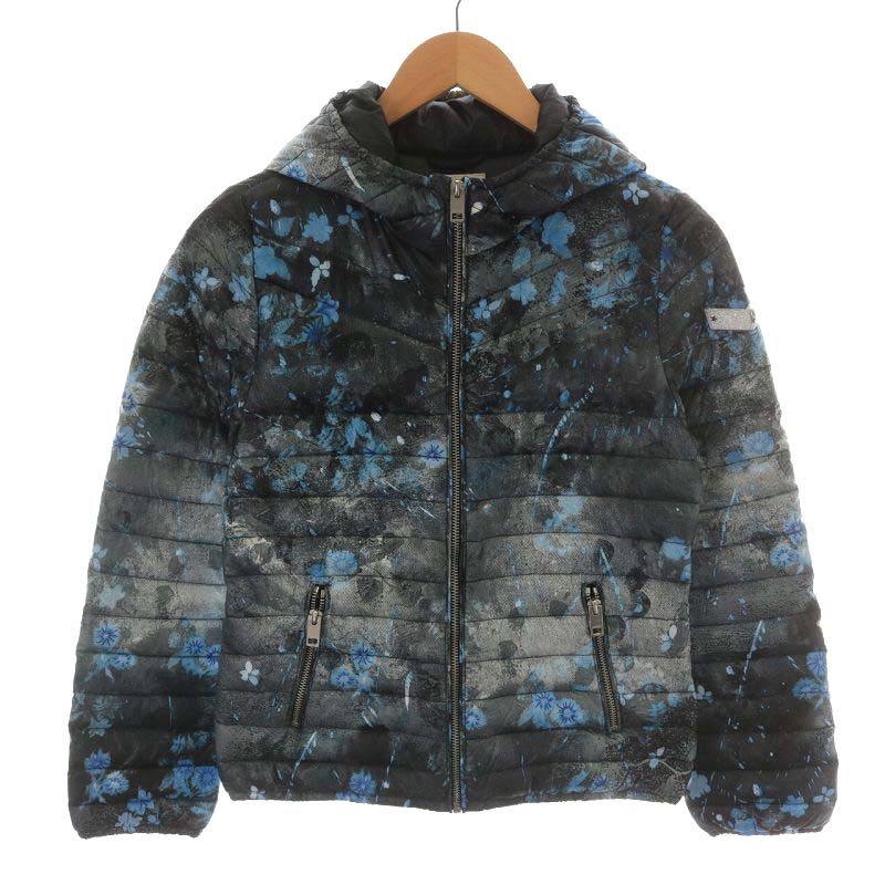 ディーゼル DIESEL ダウンジャケット 総柄 アウター 12 150cm 160cm 黒 