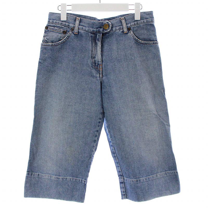 クロエ CHLOE デニムパンツ ジーンズ ハーフパンツ ジップフライ 34 XL  