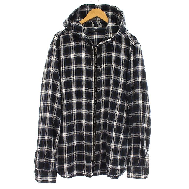 ディーゼル DIESEL ネルシャツ パーカー フード チェック シャツ XL 