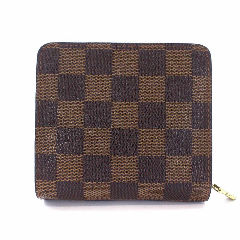 ルイヴィトン LOUIS VUITTON ダミエ コンパクトジップ 二つ折り  