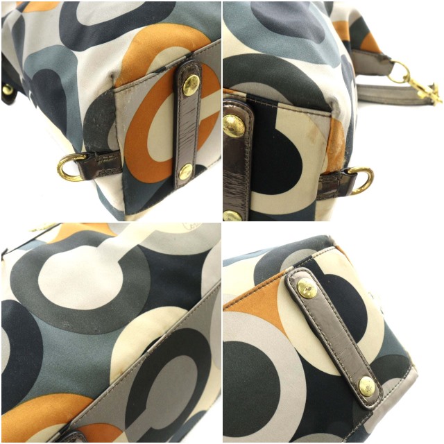 コーチ COACH オプアート ハンドバッグ ショルダーバッグ 2way レザー
