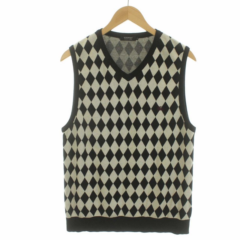バーバリーブラックレーベル BURBERRY BLACK LABEL ニットベスト プル 