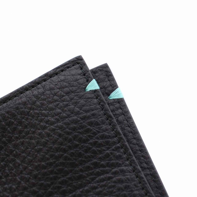 ティファニー パスポートケース ブラック TIFFANY&Co. ティファニー レザー パスポートケース ブラック