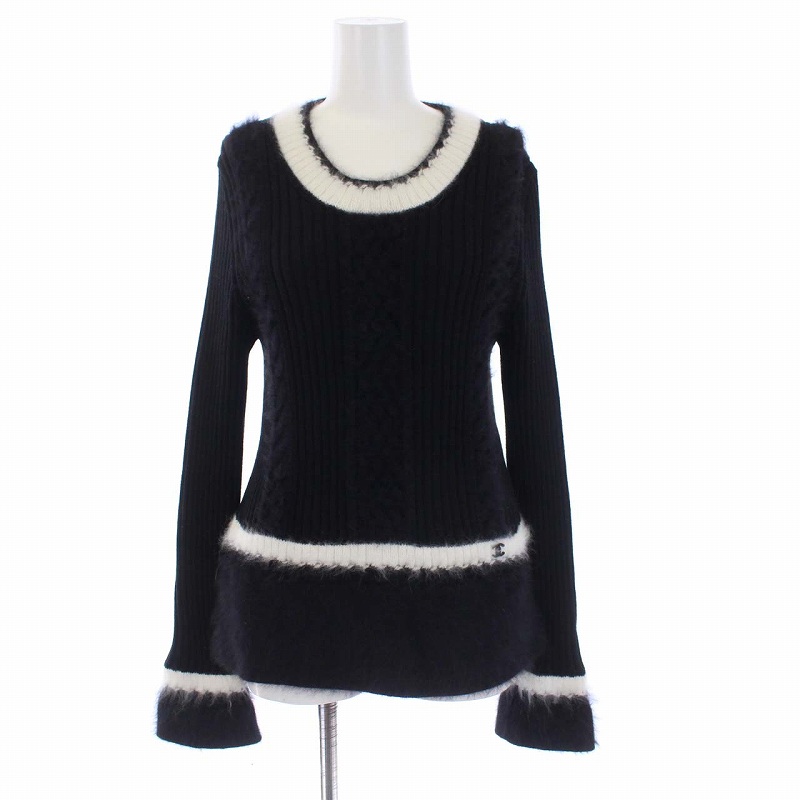 シャネル CHANEL 02A 長袖 ニット セーター クルーネック ココマーク 