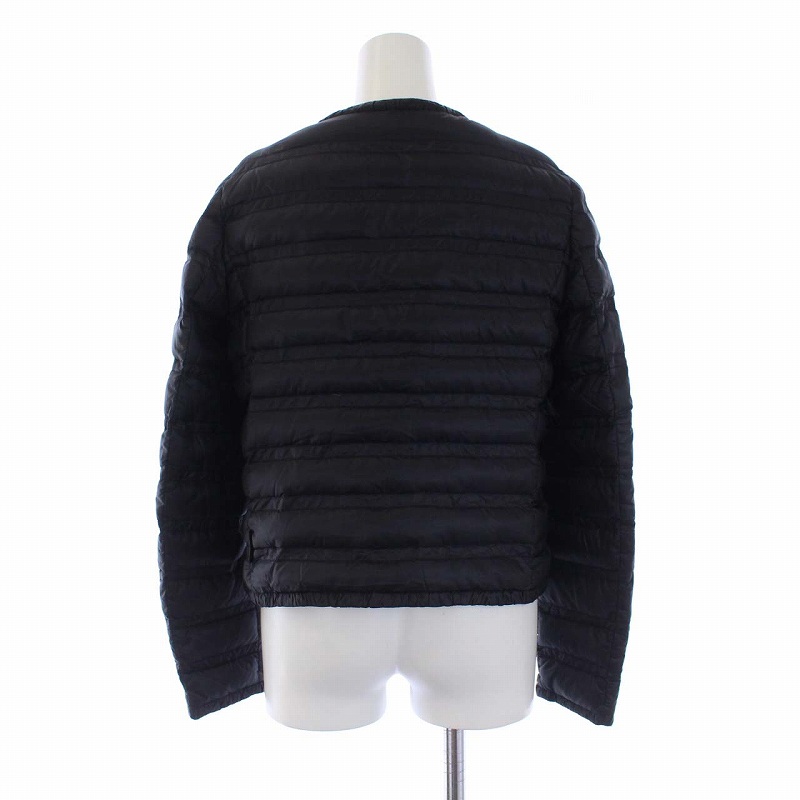 美品　モンクレール ライトダウンジャケット ノーカラー　LISSY 黒　サイズ0 モンクレール Lissy ライトダウン ノーカラー レディース 黒 ブラック