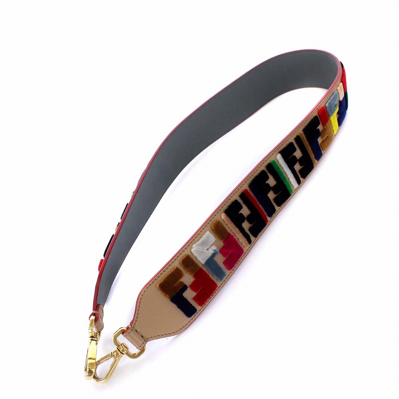 フェンディ FENDI ストラップユー ズッカ柄 ベロア ショルダー 