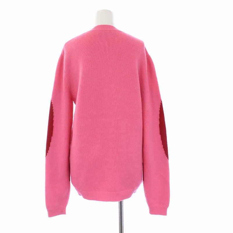 グッチ GUCCI GG Logo Intarsia Oversized Wool Sweater Pink GGロゴ 