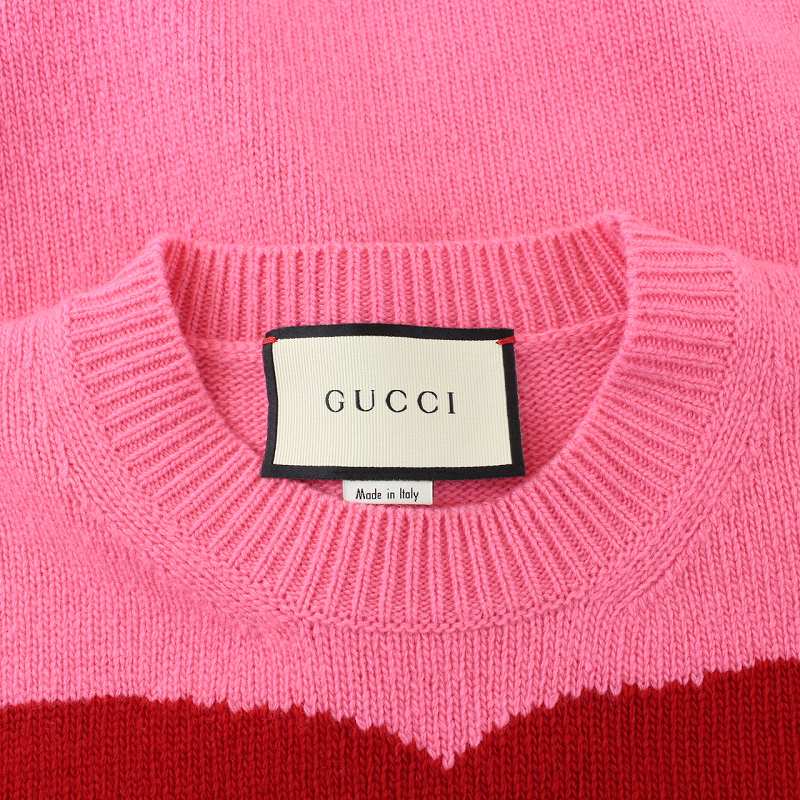 GUCCI ピンク GGロゴ セーター 長袖 GUCCI ピンク GGロゴ セーター 長袖