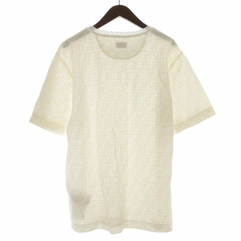 フェンディ FENDI 21SS T-shirt in white pique Tシャツ カットソー 