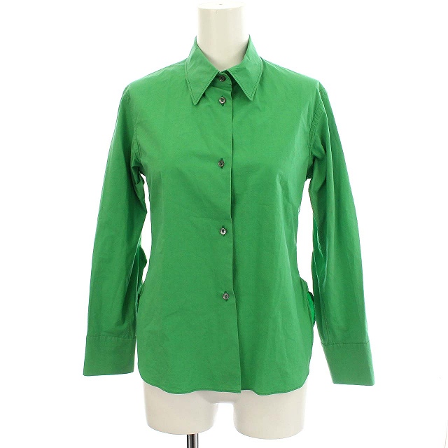 ジルサンダー JIL SANDER ブラウス シャツ 長袖 34 S グリーン 緑 / G