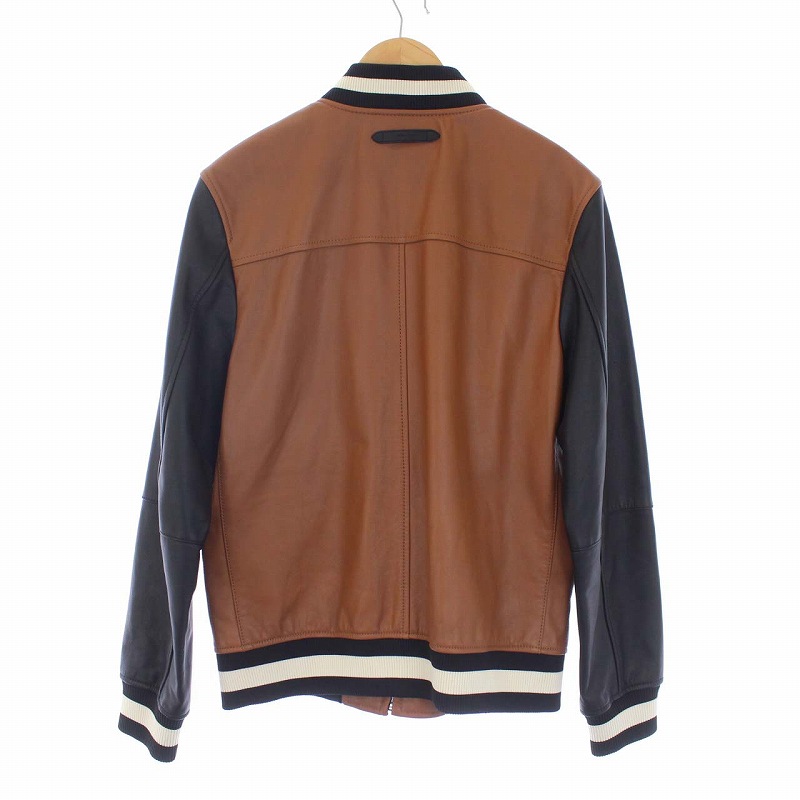 コーチ COACH LEATHER VARSITY JACKET オールレザー スタジャン 