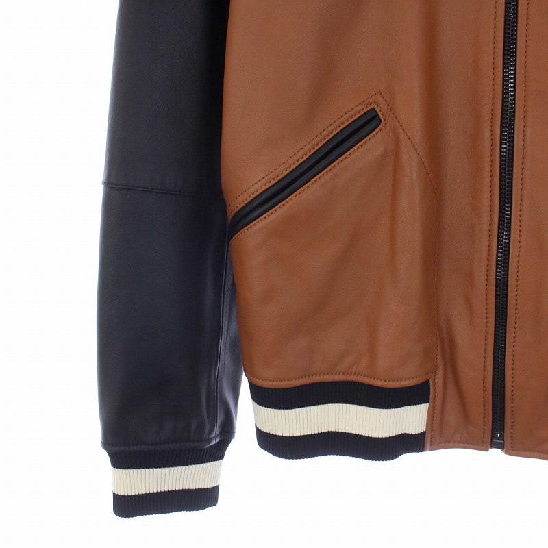 コーチ COACH LEATHER VARSITY JACKET オールレザー スタジャン 