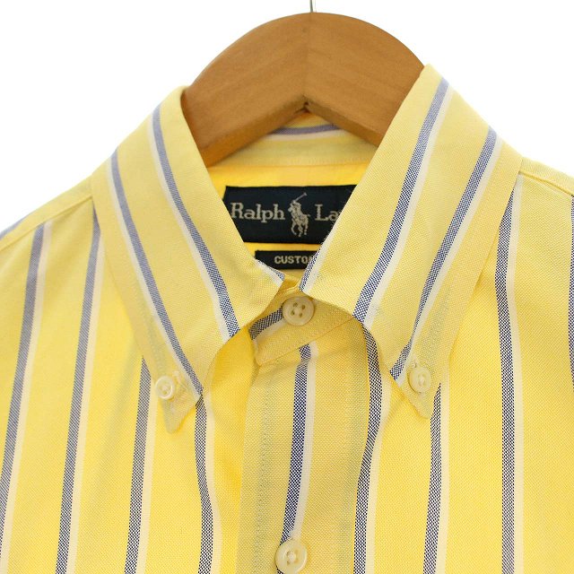 ラルフローレン RALPH LAUREN シャツ ストライプ ボタンダウン 長袖 XS 