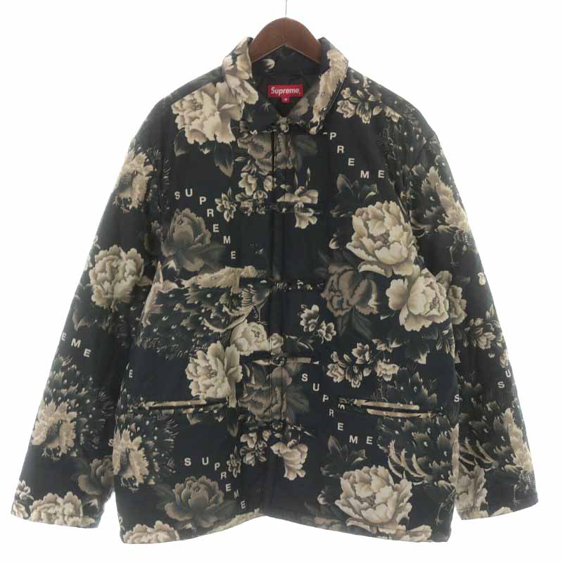 シュプリーム SUPREME 21SS PEACOCK JACKET 中綿ジャケット 花柄 ロゴ 
