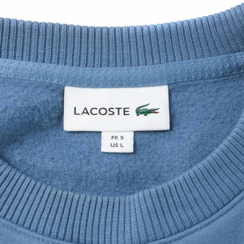 ラコステ LACOSTE ハウンドトゥースレタードワッペンクルーネック 