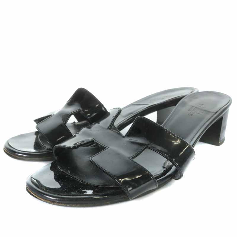 エルメス HERMES オアジス オアシス Oasis ヘップサンダル エナメル  