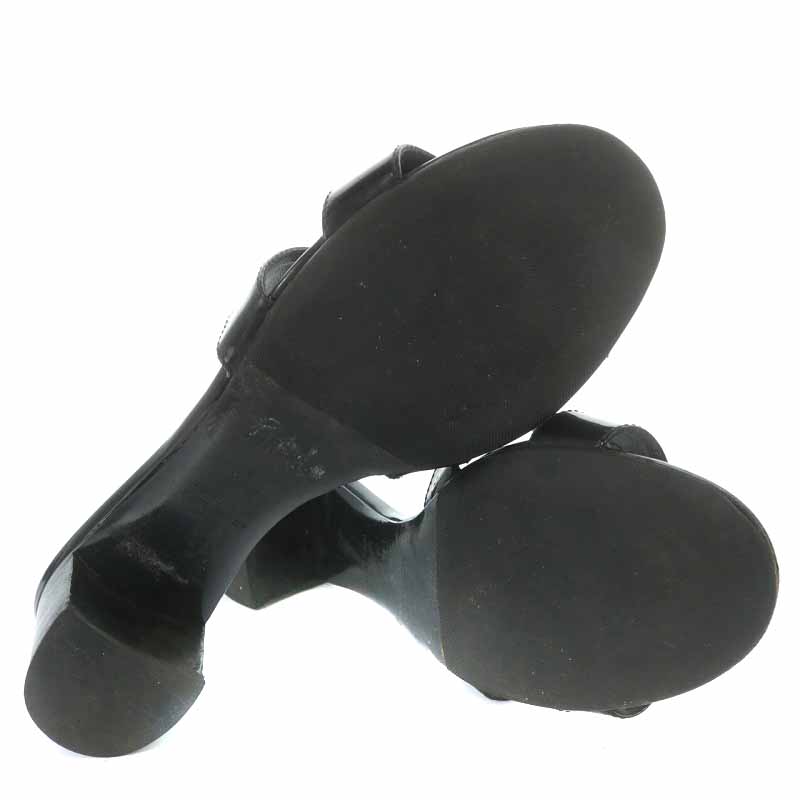 美品✨ エルメス サンダル オアジス クリアヒール ブラック エルメス オアジス スエード サンダル 36 1/2 レディース