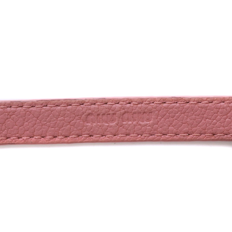 ミュウミュウ miumiu マドラスレザーブレスレット ビジュー クリスタル