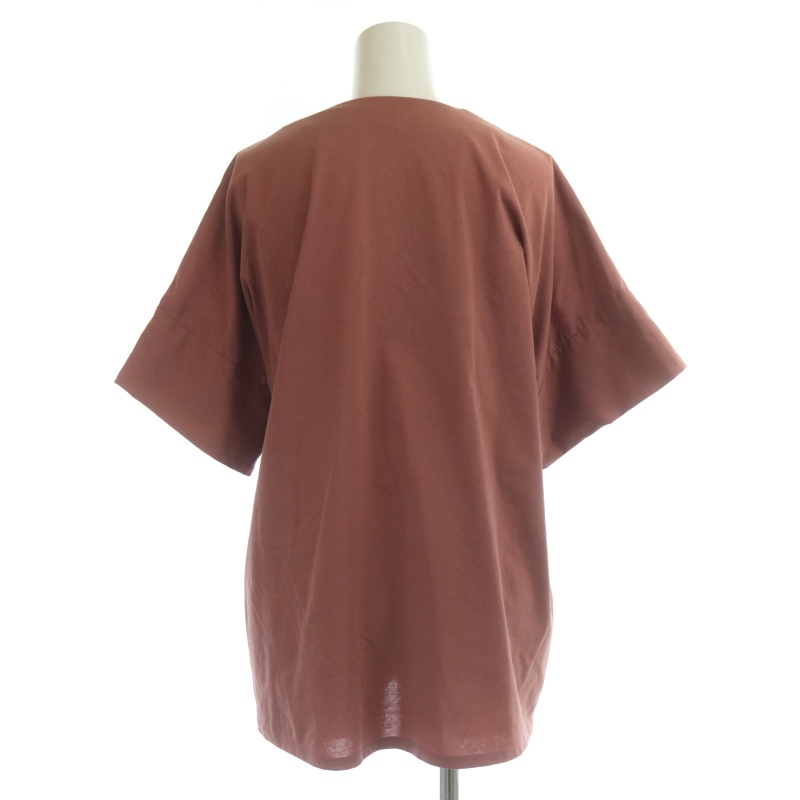 ゼロエイトサーカス 08SIRCUS Tシャツ カットソー 半袖 Vネック サイドスリット 1 S ピンク /BM レディース