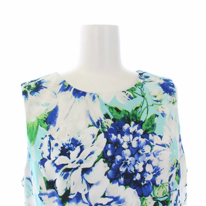 カルバンクライン CALVIN KLEIN 花柄 ノースリーブワンピース ひざ丈  