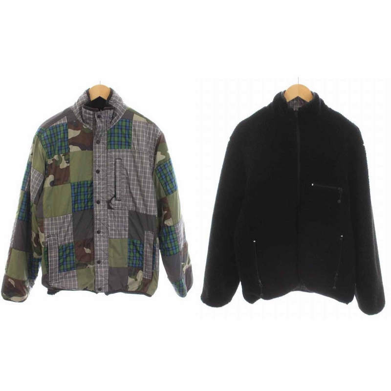 ステューシー STUSSY リバーシブル ボアジャケット ブルゾン チェック  