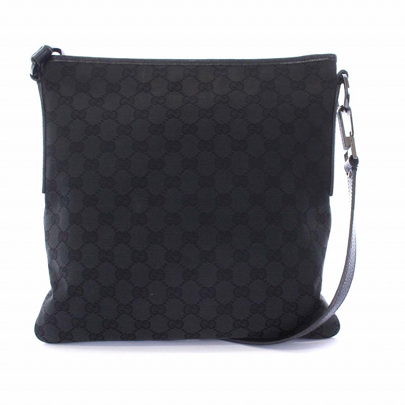 グッチ GUCCI GGキャンバス ショルダーバッグ 斜めがけバッグ 黒  