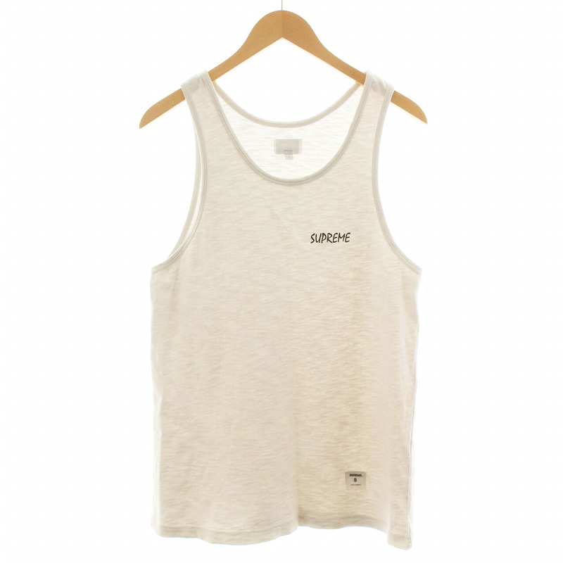 シュプリーム SUPREME タンクトップ カットソー ノースリーブ ロゴ S 