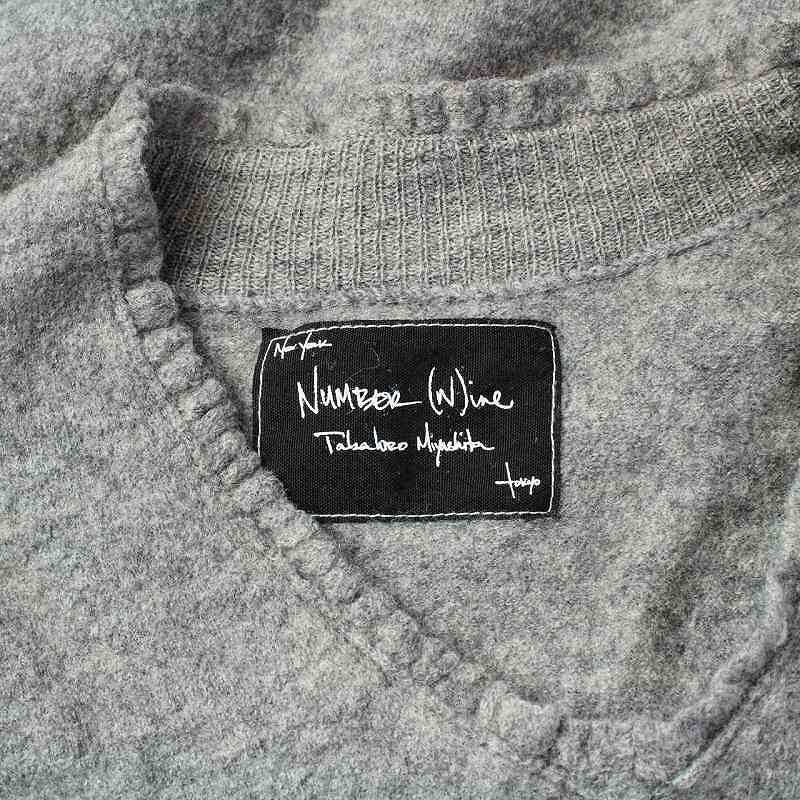ナンバーナイン　FW09 vネック　ウール　ニット　セーター　サイズ3 ナンバーナイン FW09 vネック ウール ニット セーター サイズ3