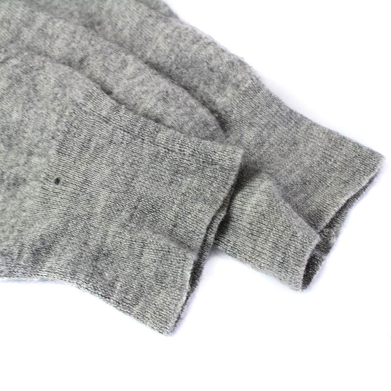 希少美ユーズドナンバーナインダメージ加工キズ刺繍長袖Vネックニット3 NUMBER(N)INE ナンバーナイン 05AW THS期 宮下貴裕 本人期