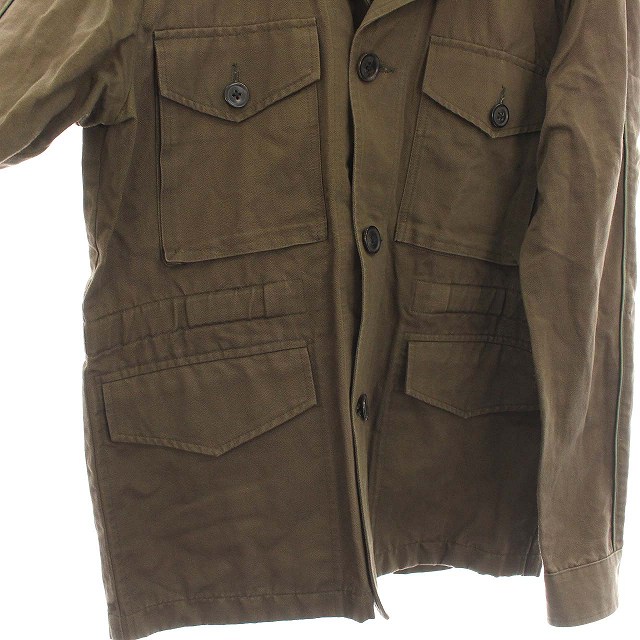 ポールスミス PAUL SMITH ミリタリー ジャケット リネン混 M-65 L 茶