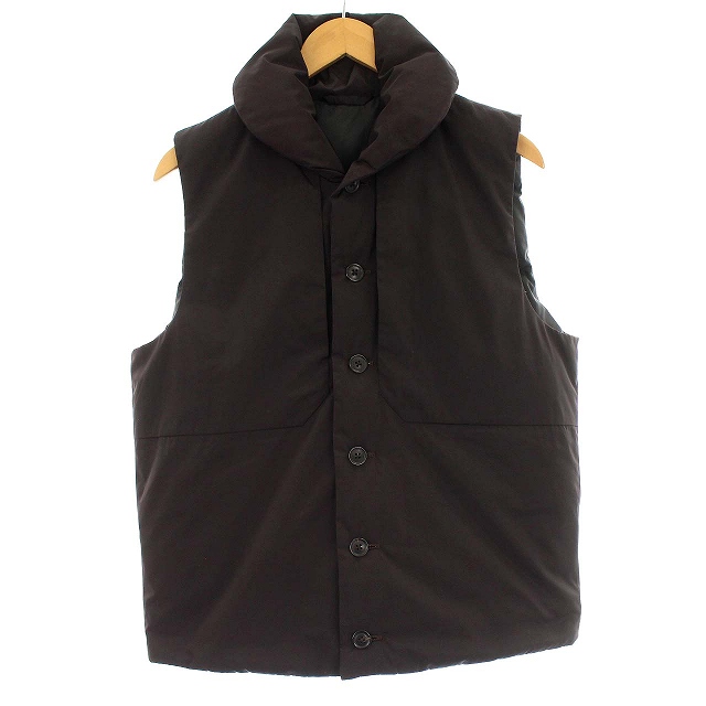 ポールスミス PAUL SMITH ダウンベスト ナイロン ベスト L 茶 ブラウン 