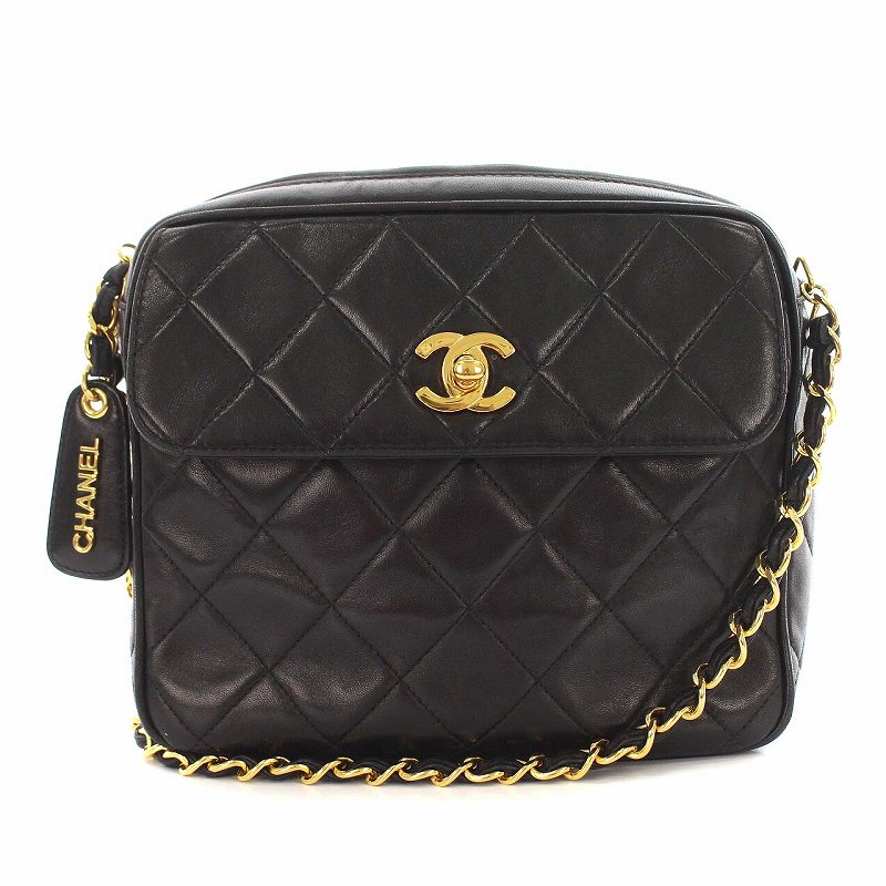 シャネル CHANEL ヴィンテージ マトラッセ ラムスキン ターンロック