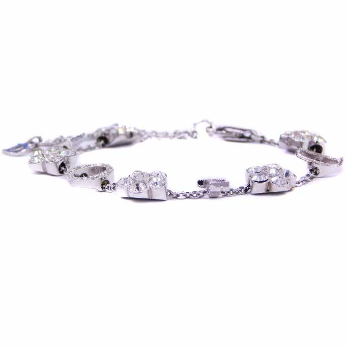 ディオール Dior ブレスレット ロゴ ラインストーン チェーン
