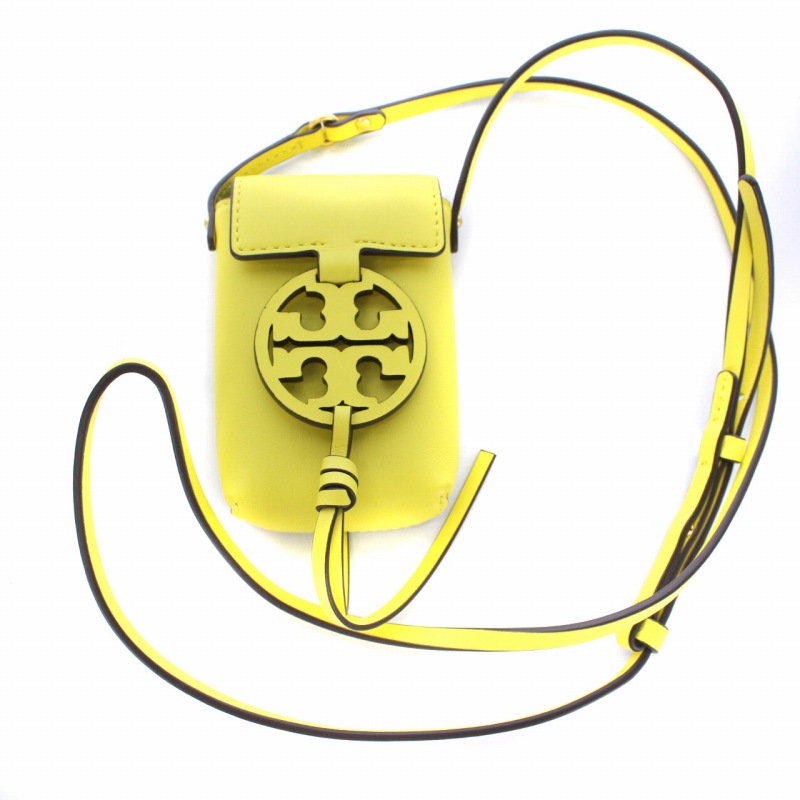 TORY BURCH ポシェット ショルダーバッグ ミニ レザー 黄 イエロー 