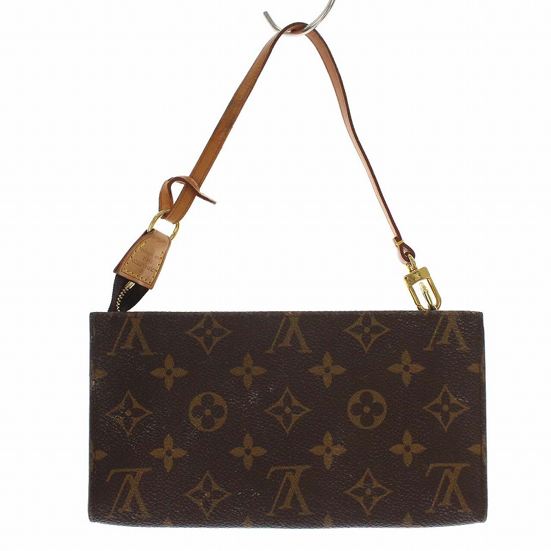 ルイヴィトン LOUIS VUITTON モノグラム バケット付属ポーチ 茶  