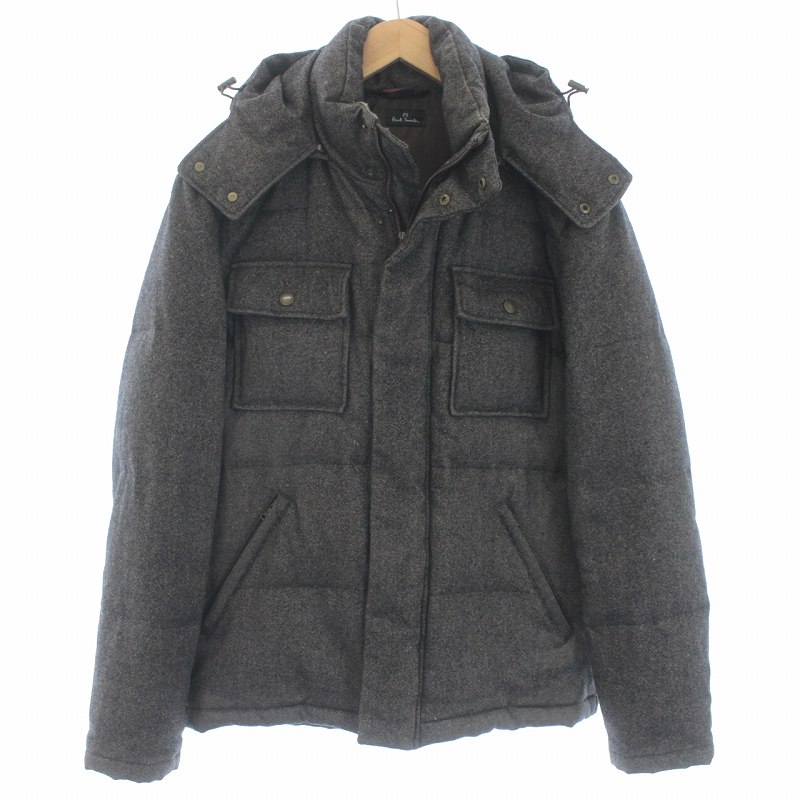 ポールスミス PAUL SMITH ダウンジャケット アウター フード L グレー 