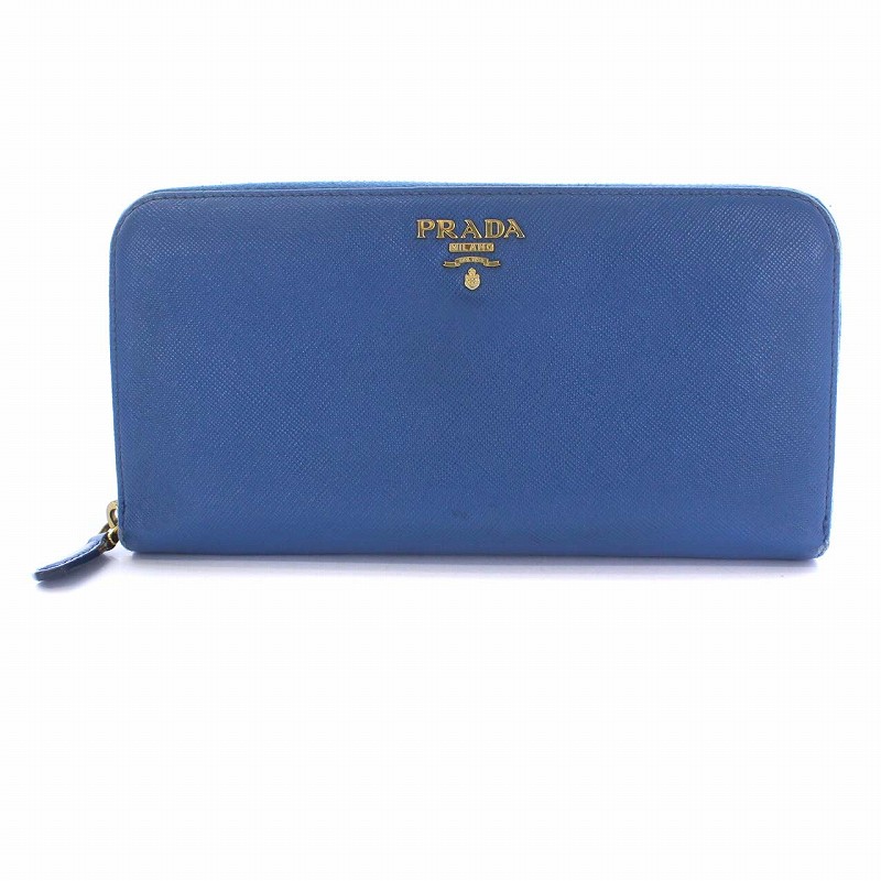 PRADA サフィアーノレザー 長財布 コバルトブルー 1ML506 プラダ(Prada