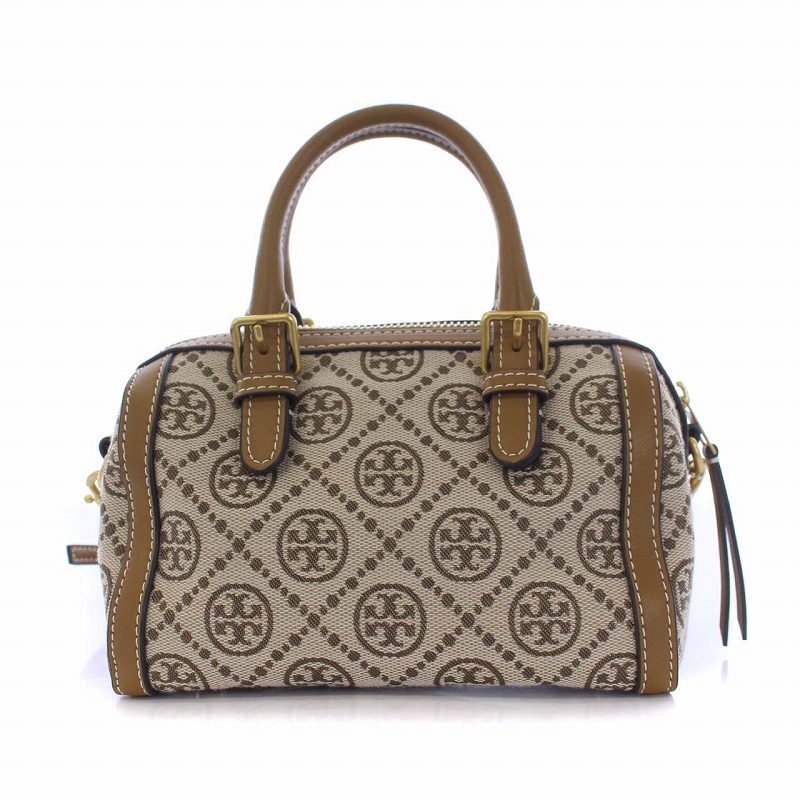 トリーバーチ TORY BURCH T MONOGRAM JACQUARD MINI DUFFLE BAG 