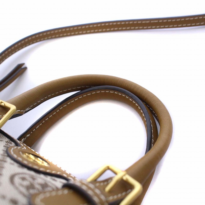 トリーバーチ TORY BURCH T MONOGRAM JACQUARD MINI DUFFLE BAG 
