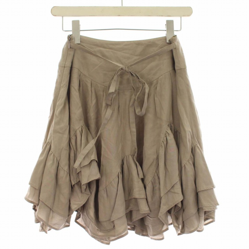 BURBERRY BLUE LABEL】フリルティアードフレアミニスカート