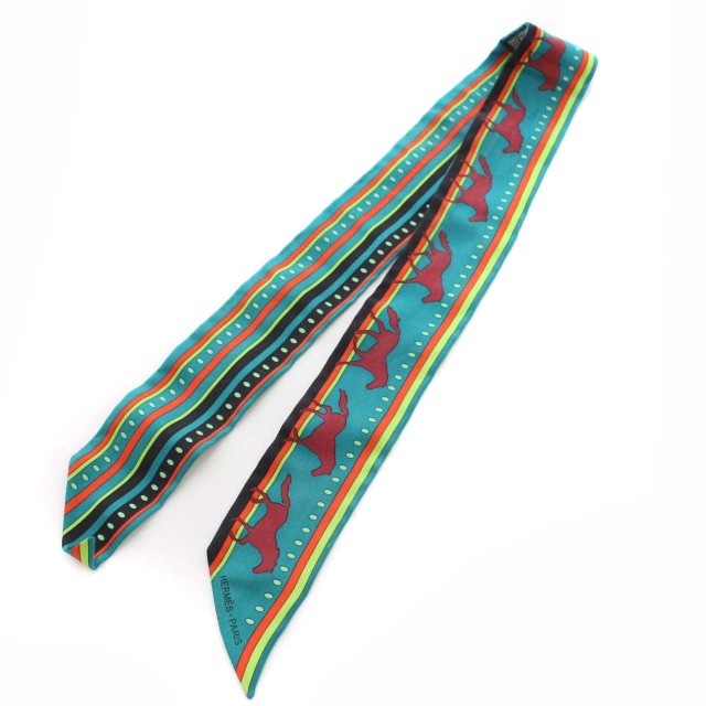 エルメス HERMES ツイリー スカーフ ホース柄 シルク100% フランス製  